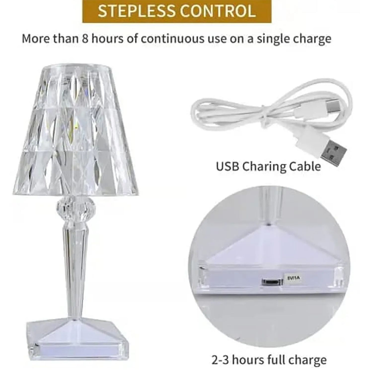 Lampara USB Touch Velador Diamante Tactil USB 2