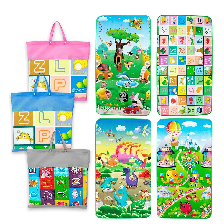 Alfombra infantil impermeable plegable de goma tatame para niños 90 x 150 1