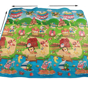 Alfombra infantil impermeable plegable de goma tatame para niños 90 x 120