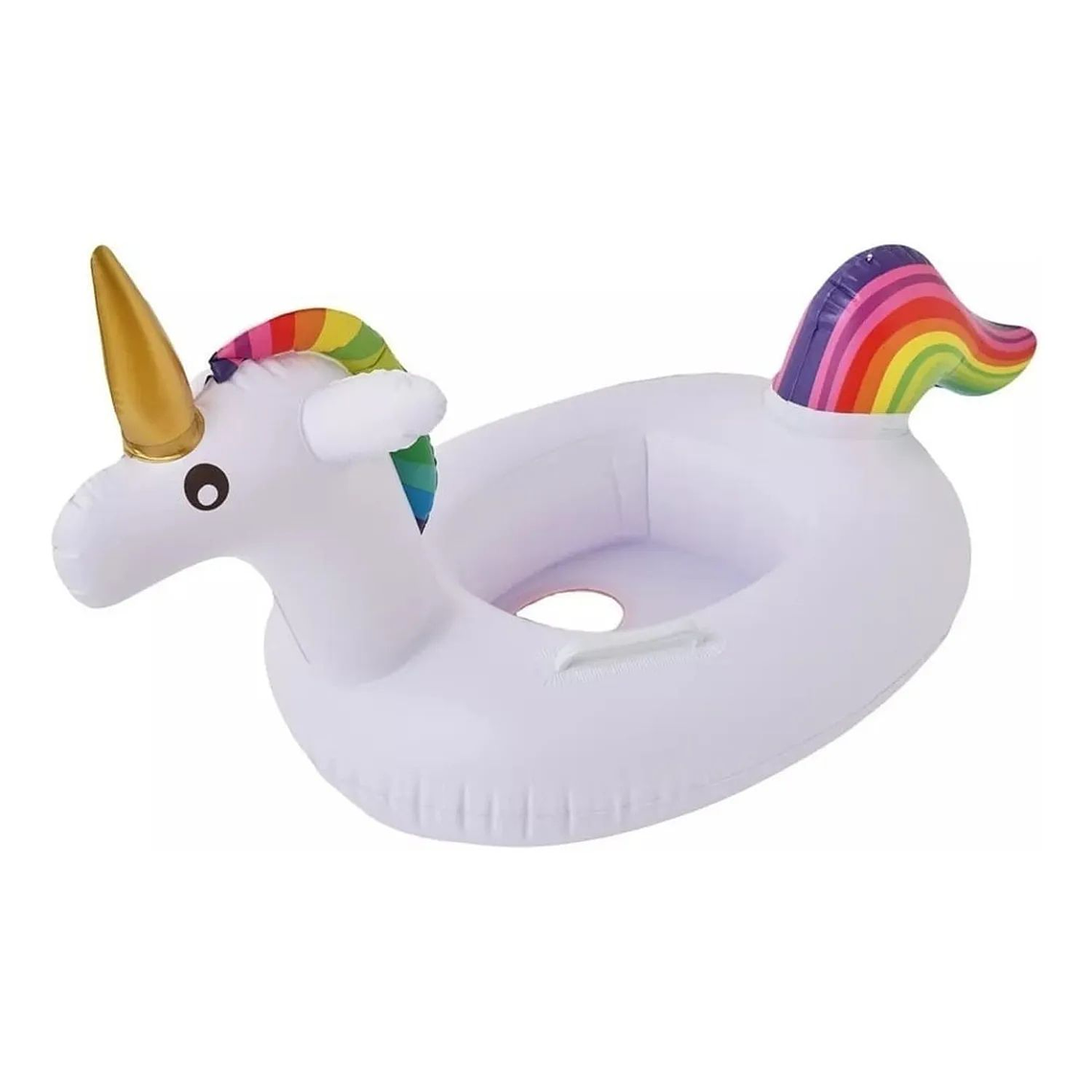 Flotador Unicornio Inflable Piscina Para niños 60cm Con Asas 3