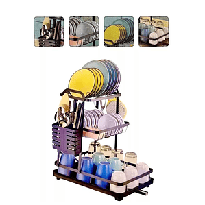 Escurridor De Platos Estante Secaplatos 3 Niveles