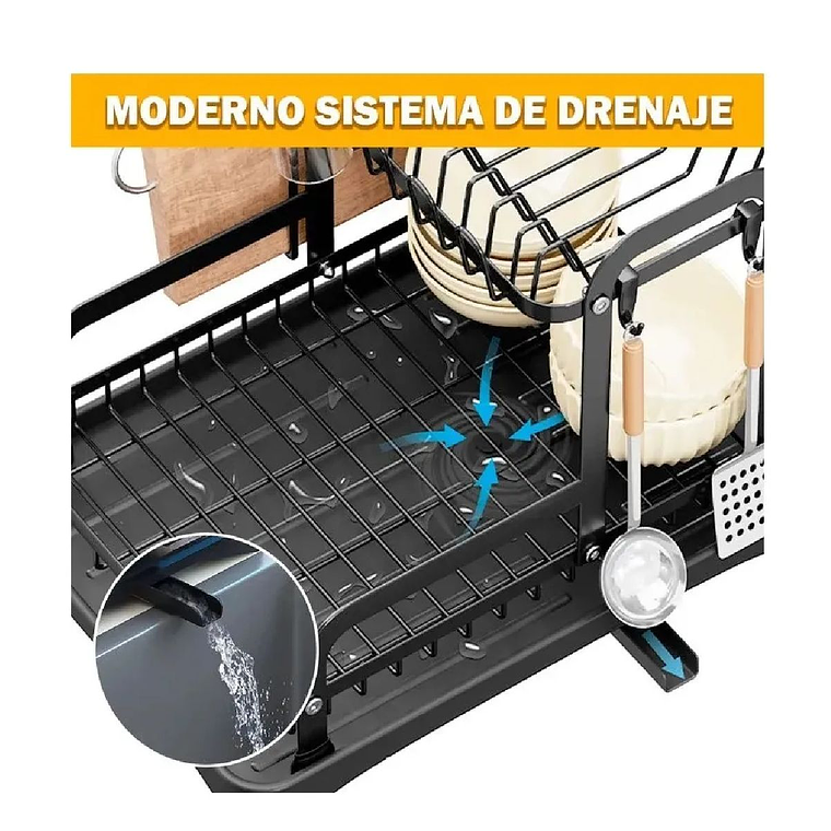 Escurridor De Platos Estante Secaplatos 3 Niveles 3