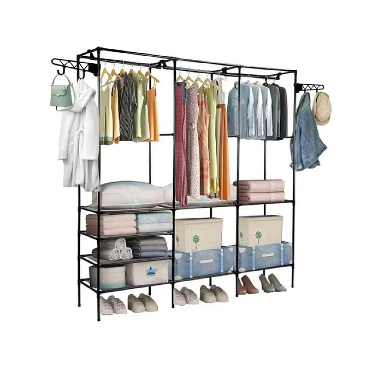 Closet Organizador 3 Espacios Zapatero Perchero Multifuncional 1