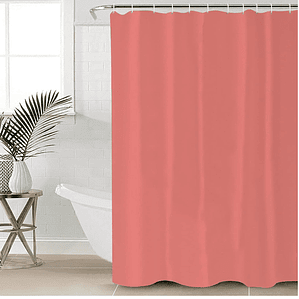 Cortina Ducha Baño 180x180 Elegante Rosada Coral