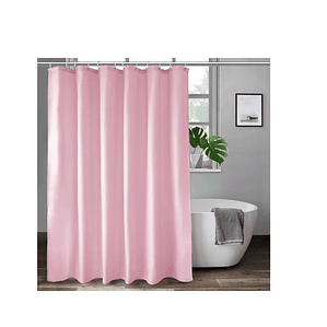 Cortina Ducha Baño 180x180 Elegante Rosada