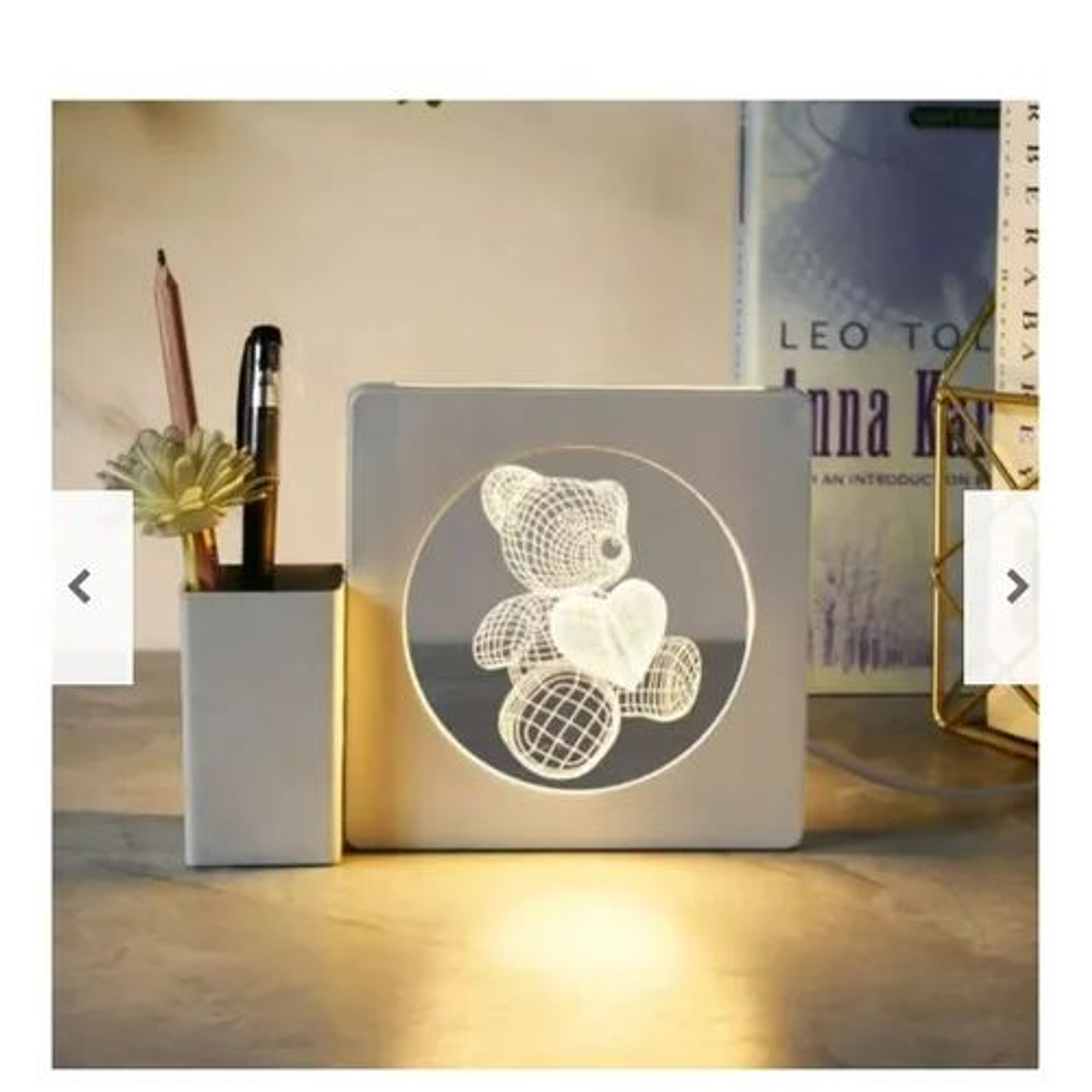 Organizador De Escritorio Porta Lapices Lampara 1