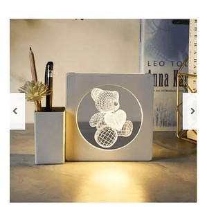 Organizador De Escritorio Porta Lapices Lampara