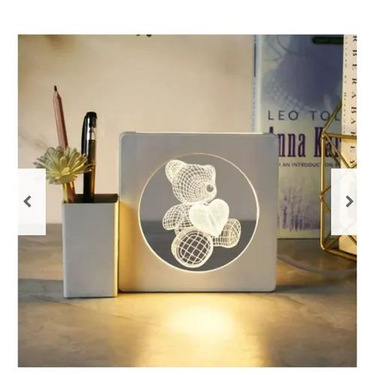 Organizador De Escritorio Porta Lapices Lampara 1