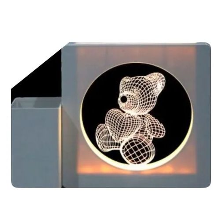 Organizador De Escritorio Porta Lapices Lampara 2