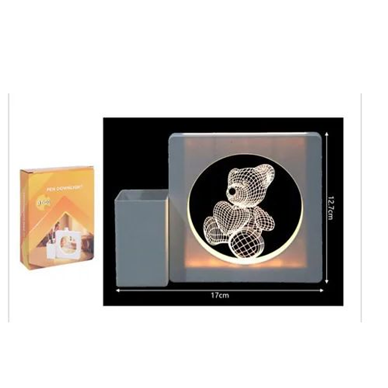 Organizador De Escritorio Porta Lapices Lampara 3