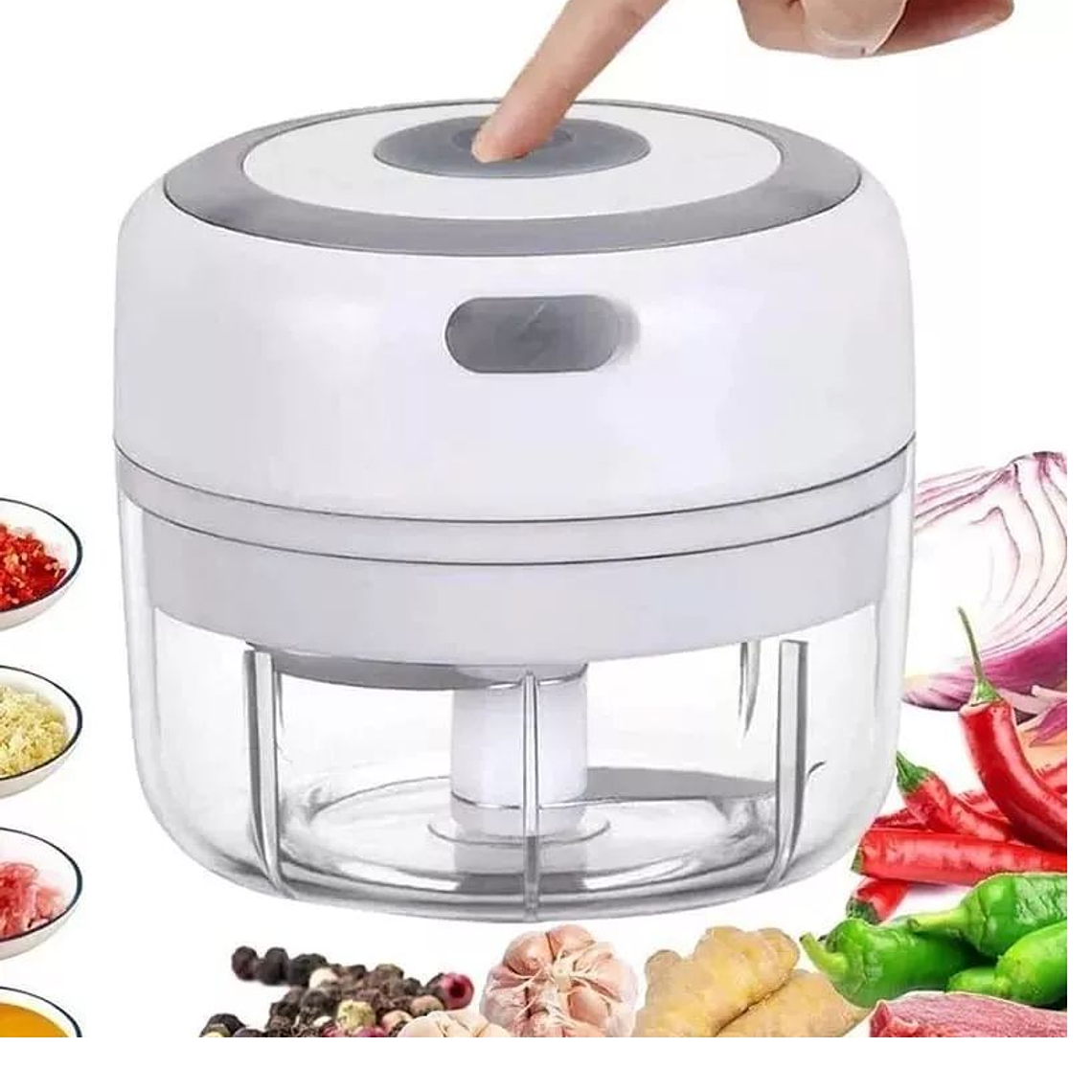 Mini Procesador Alimentos Picador Eléctrico Recargable 1