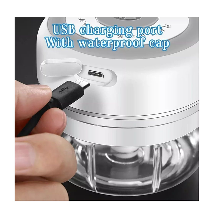 Mini Procesador Alimentos Picador Eléctrico Recargable 2