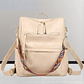 Bolso Mochila Moda Mujer Beige Mediana - Miniatura 4