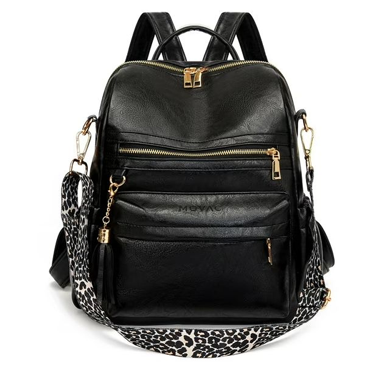 Bolso Mochila Moda Mujer Beige Mediana 5