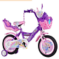 Bicicleta Aro 12 Infantil violeta flores - Miniatura 1