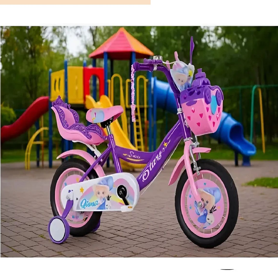 Bicicleta Aro 12 Infantil violeta flores 2