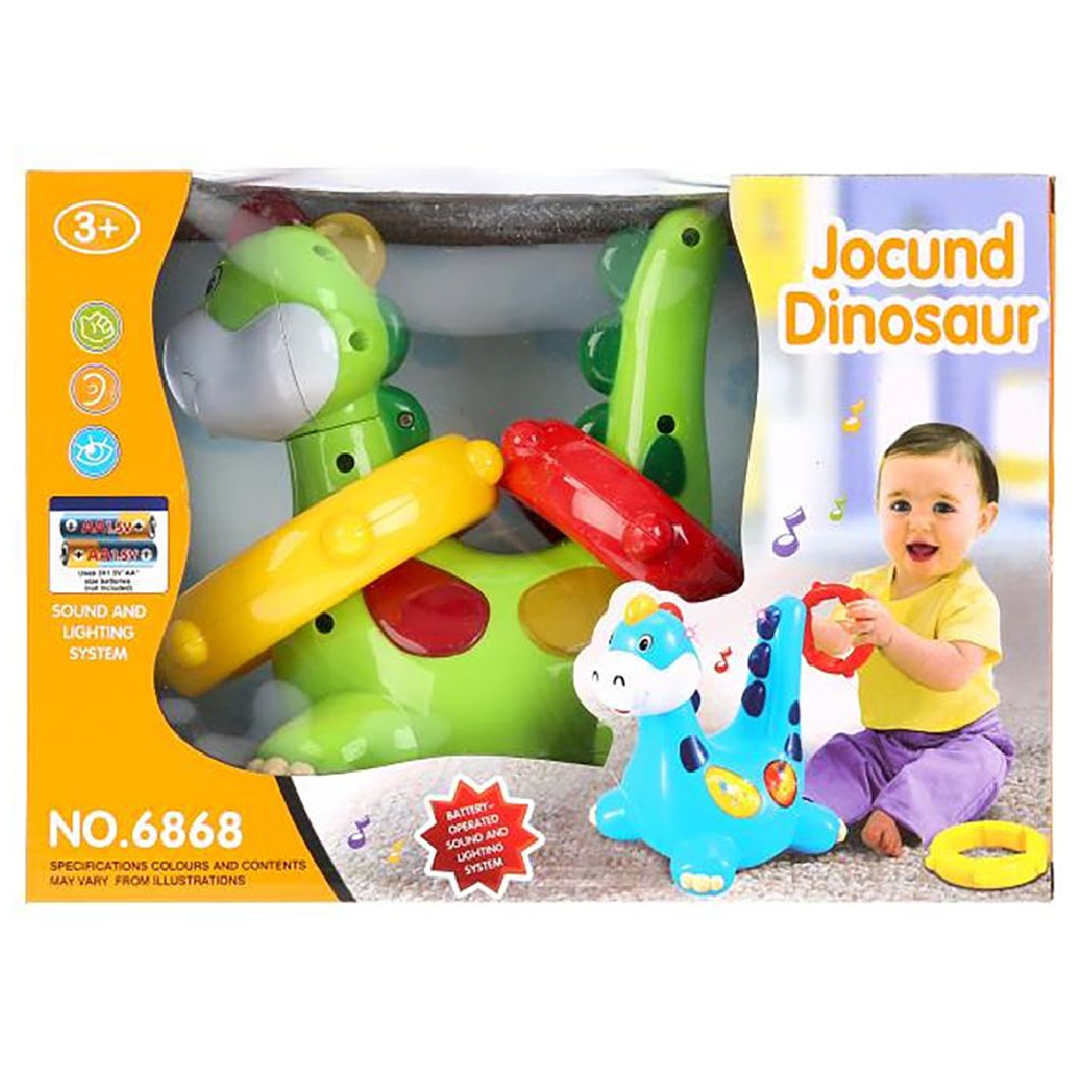 Dino Baby con círculos y luces 3
