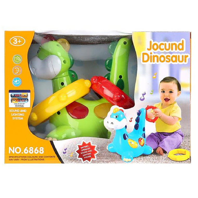 Dino Baby con círculos y luces 3
