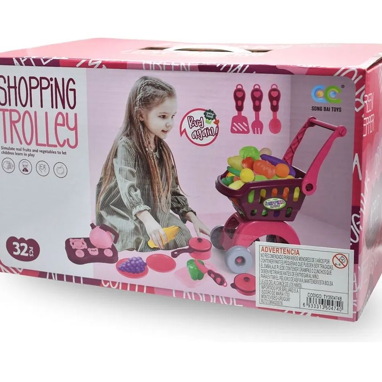 Juego Carro De Supermercado Con Frutas Y Verduras 2