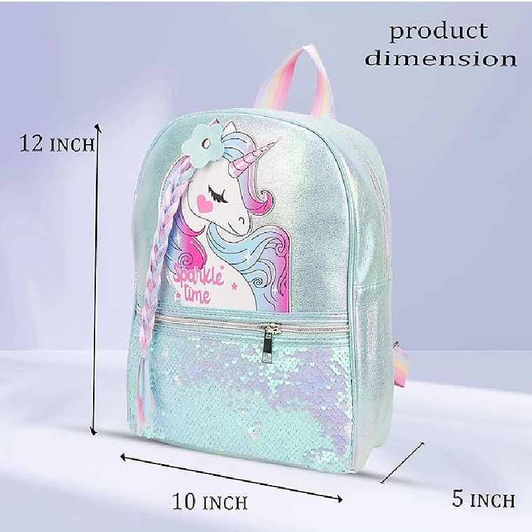 Mochila Infantil Impermeable Unicornio Para Niñas 2