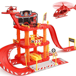 Pista de autos para Niños Bomberos