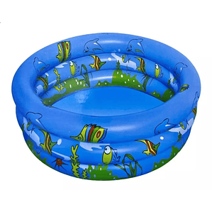 Piscina Inflable Para niños 3 Anillos 120cm Azul