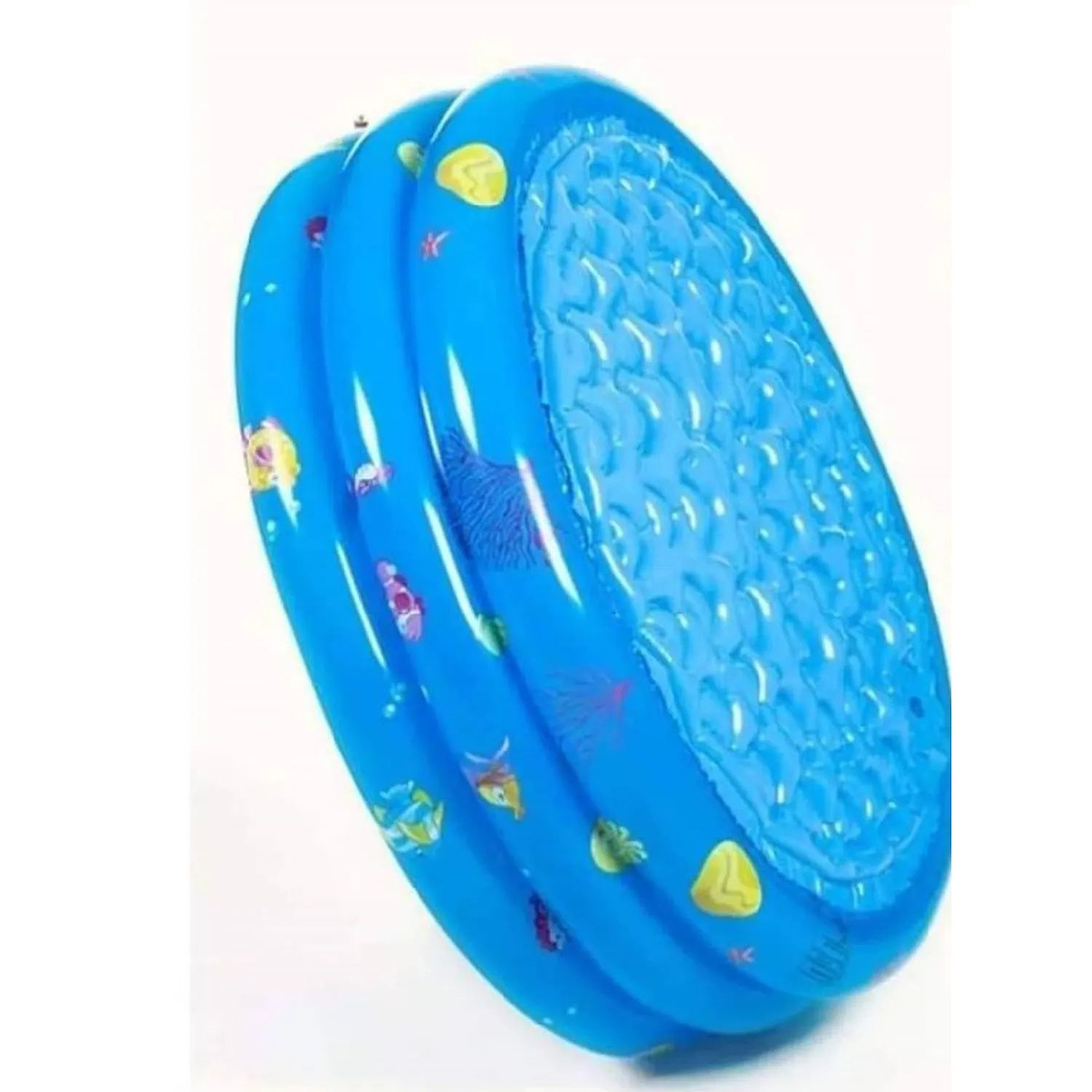 Piscina Inflable Para niños 3 Anillos 120cm Azul 2