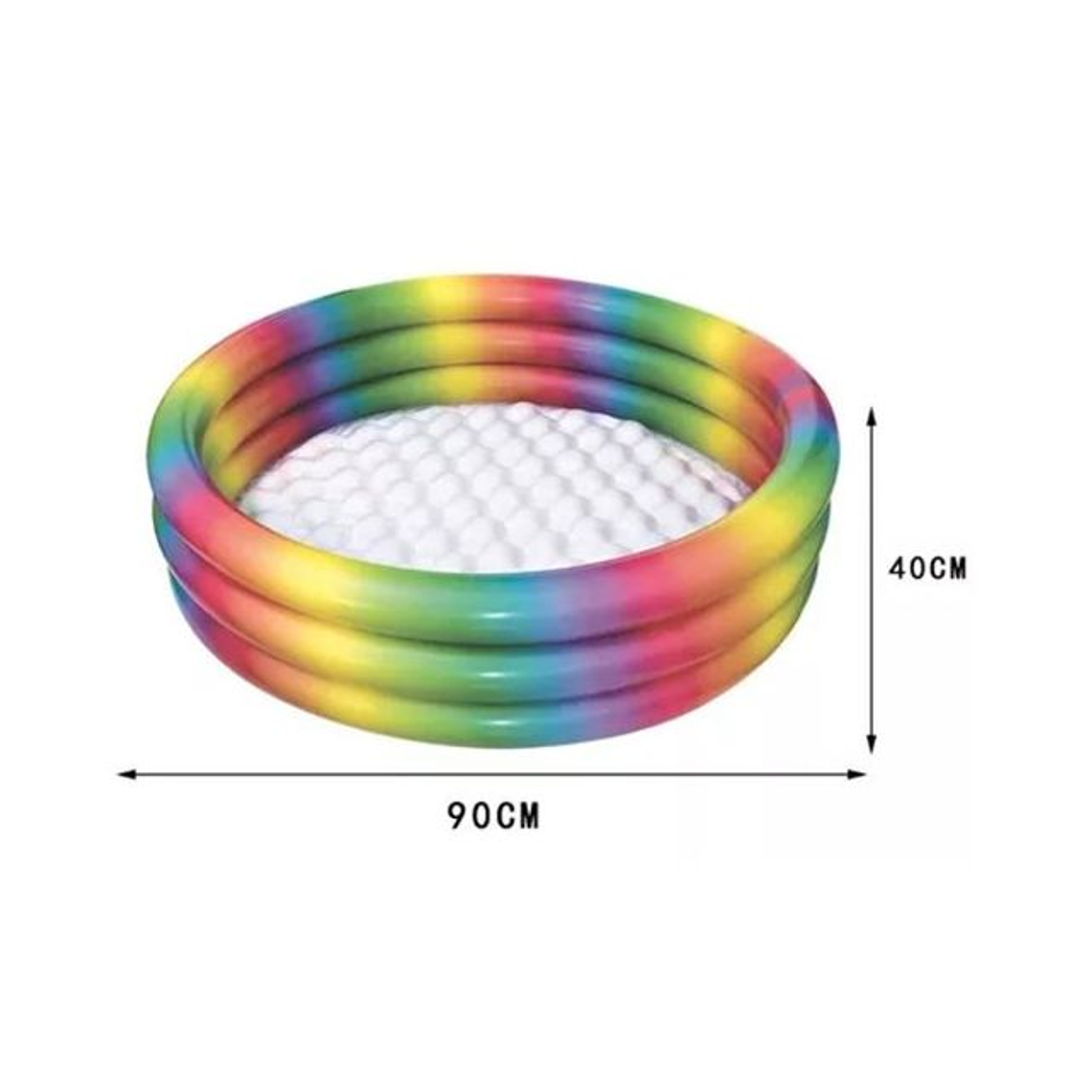 Piscina Redonda Diseño Arcoiris Para Niños 90cm 2