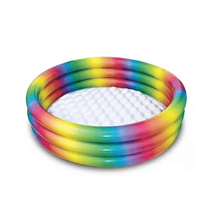 Piscina Redonda Diseño Arcoiris Para Niños 130cm