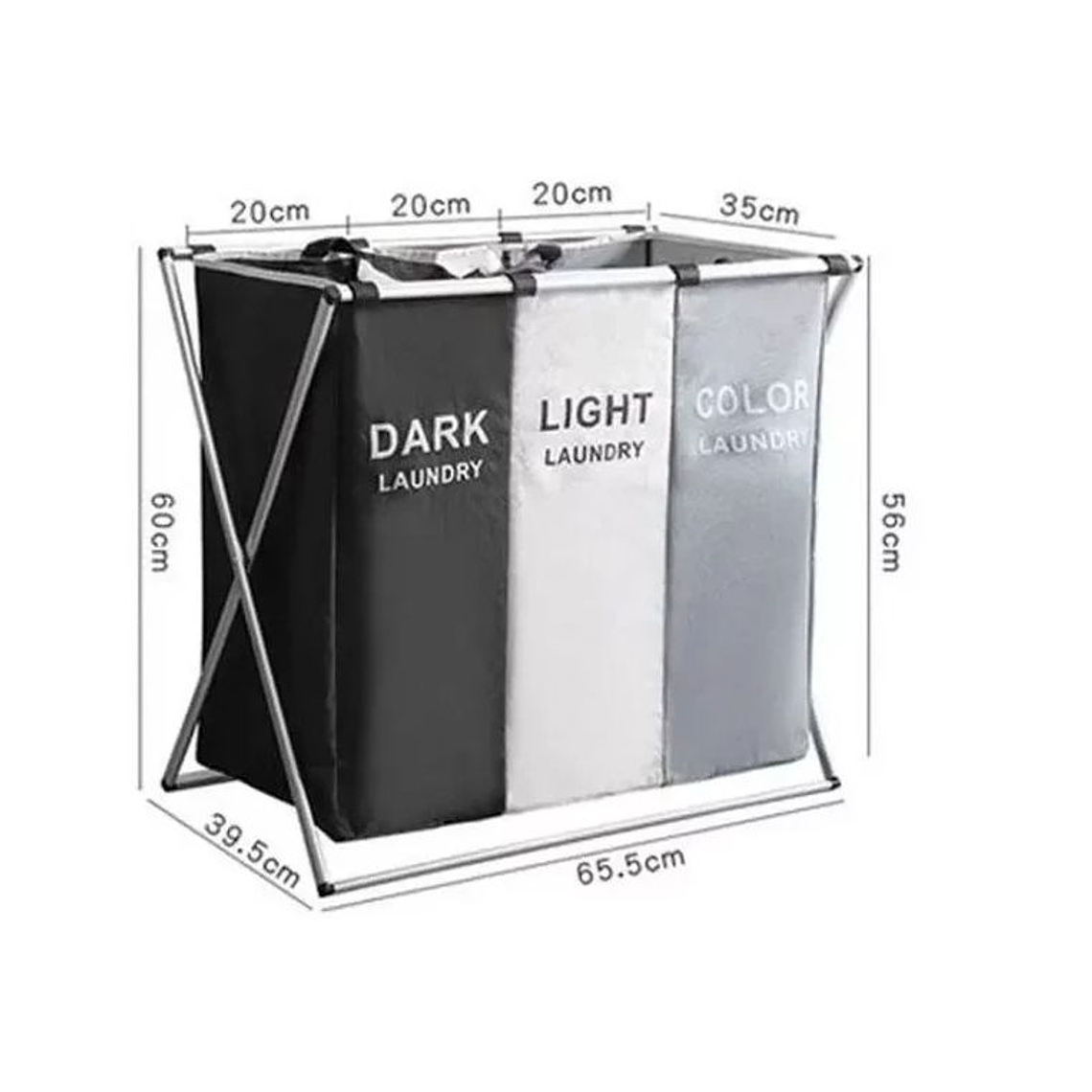 Cesta De Almacenamiento Con Triple Division Plegable 3