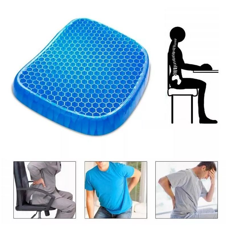 Cojín Gel Ortopédico Ergonómico Asiento Auto Oficina Hogar 1