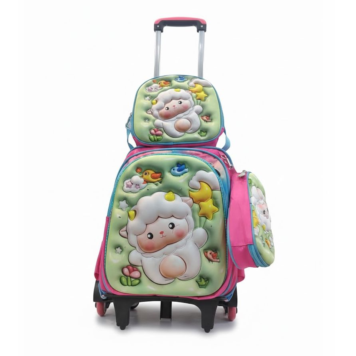 Mochila Niños Escolar Moda Ruedas Diseño 3 piezas 2