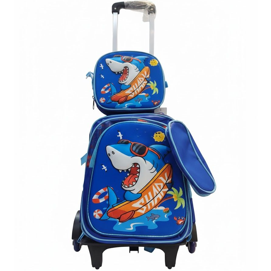 Mochila Niños Escolar Moda Ruedas Diseño 3 piezas 2