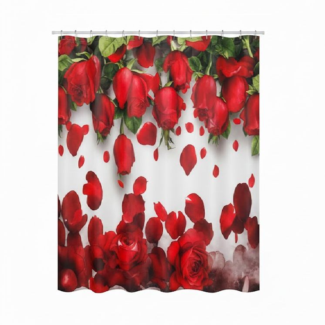 Cortina de baño poliester tela Rosas 2