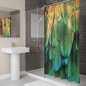 Cortina de baño poliester tela Hojas