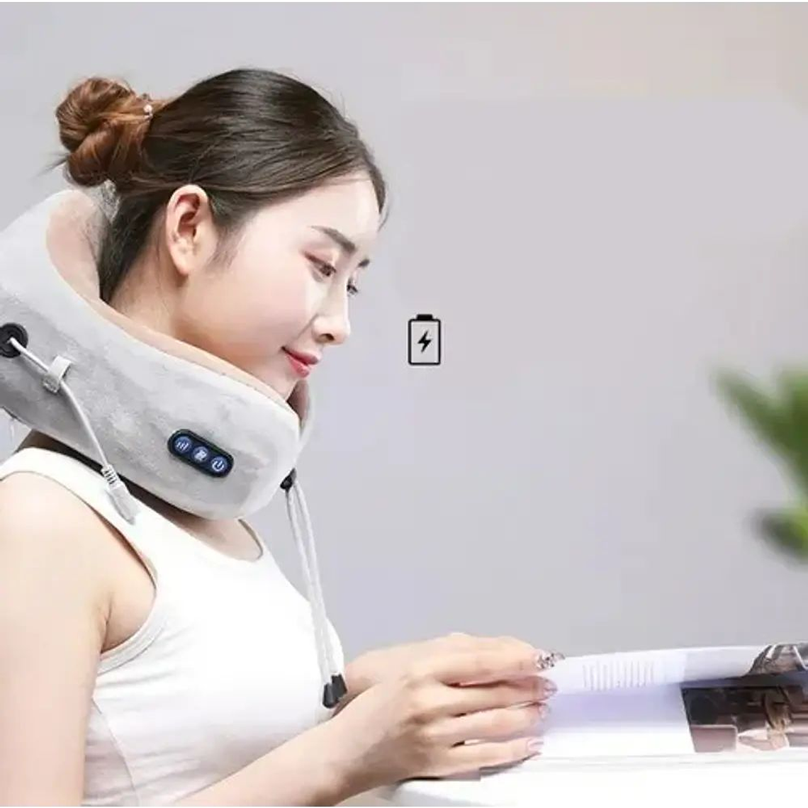 Masajeador Acolchado Eléctrico Cuello Cervical Recargable 2