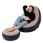 Sillón Pouf Inflable Aterciopelado Para Living Sofá 2 Piezas - Miniatura 1