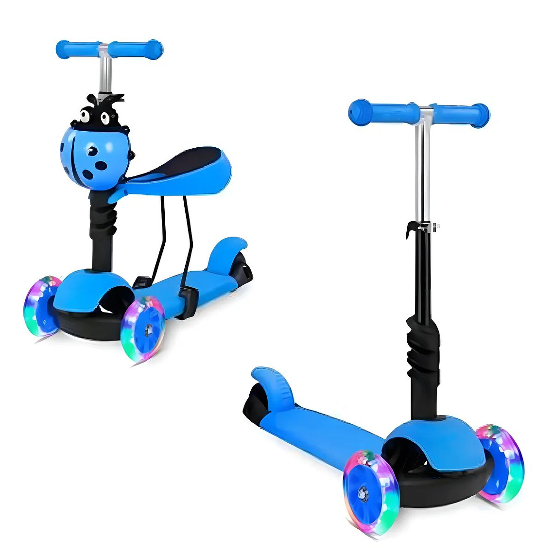 Scooter Monopatin 3 En 1 Ajustable azul 1