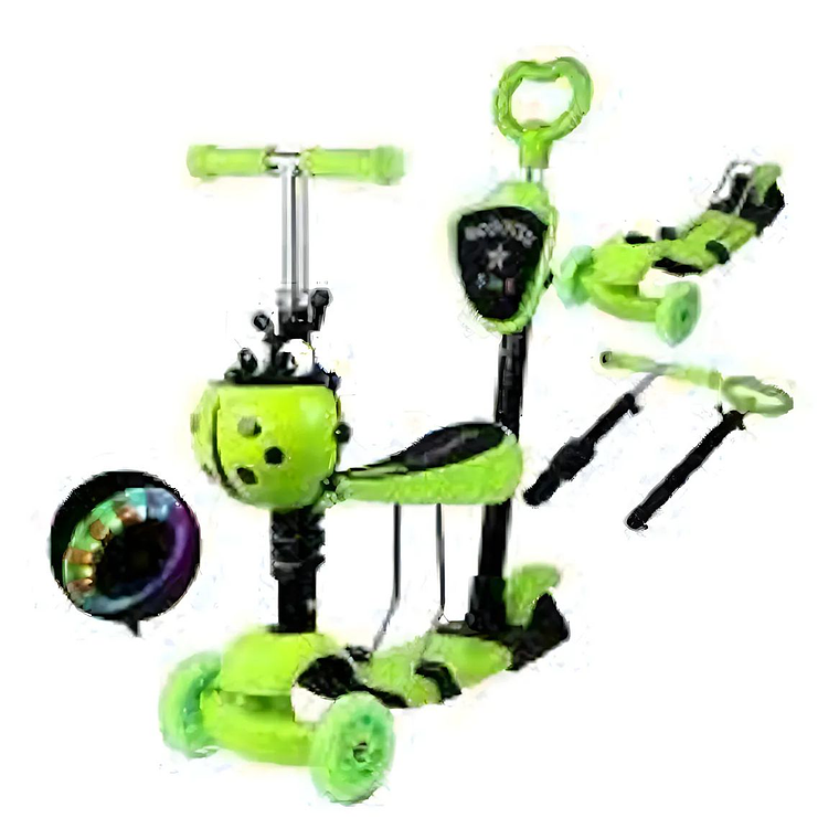 Scooter Monopatin 3 En 1 Ajustable verde 3