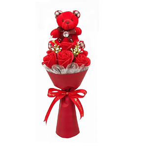 Ramo de Rosa Con Peluche