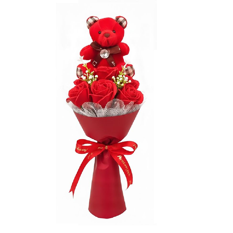 Ramo de Rosa Con Peluche 1