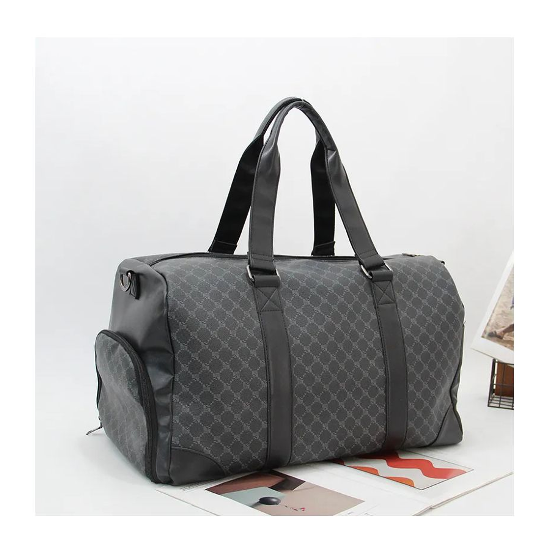 Bolso De Viaje o Gimnasio Negro cuadro 1