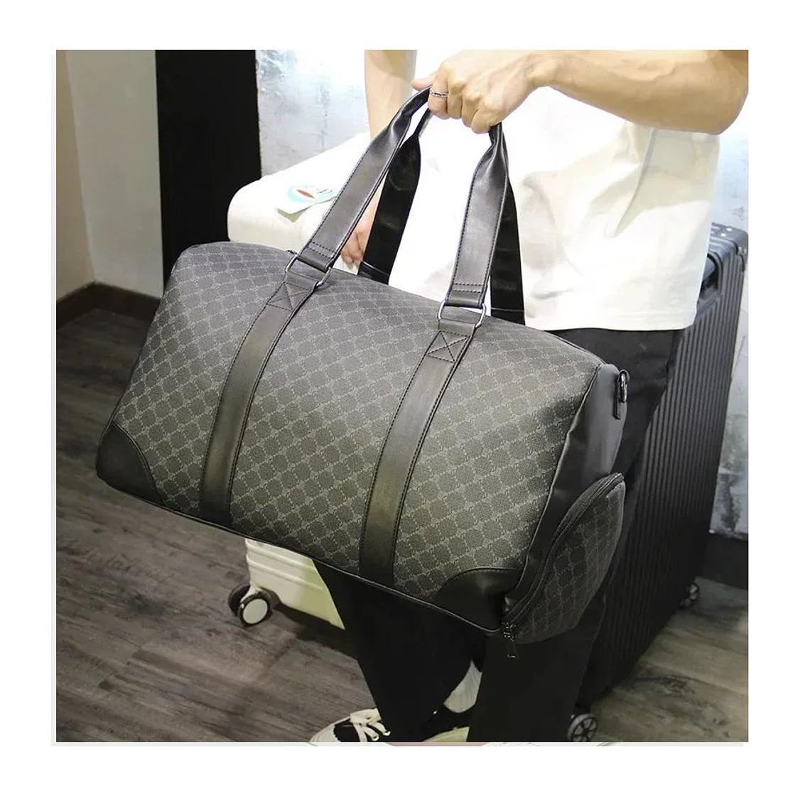 Bolso De Viaje o Gimnasio Negro cuadro 2