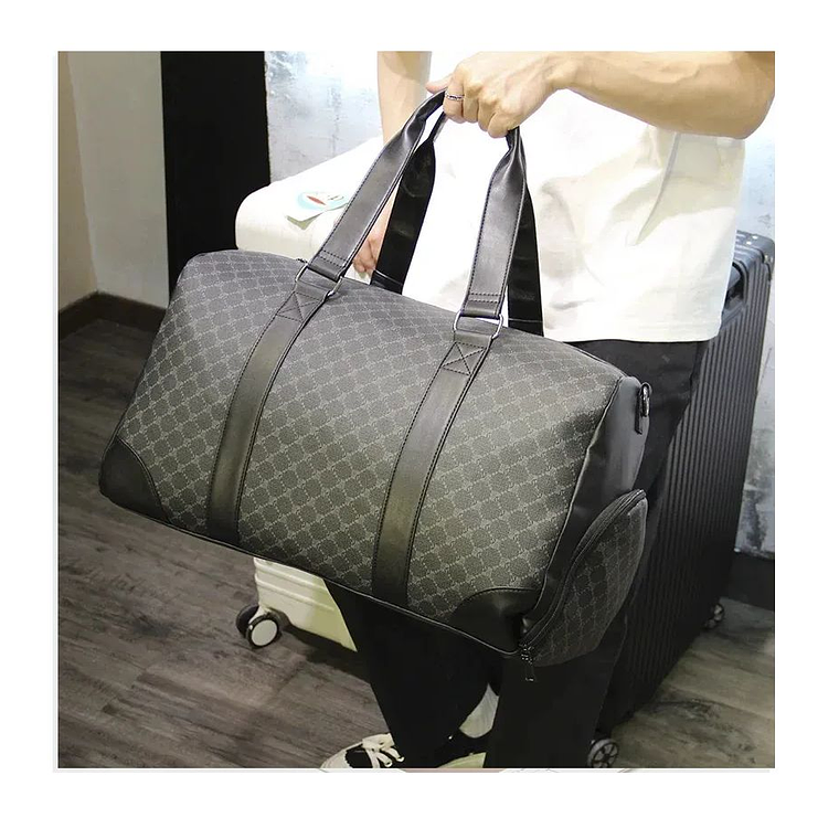 Bolso De Viaje o Gimnasio Negro cuadro 2