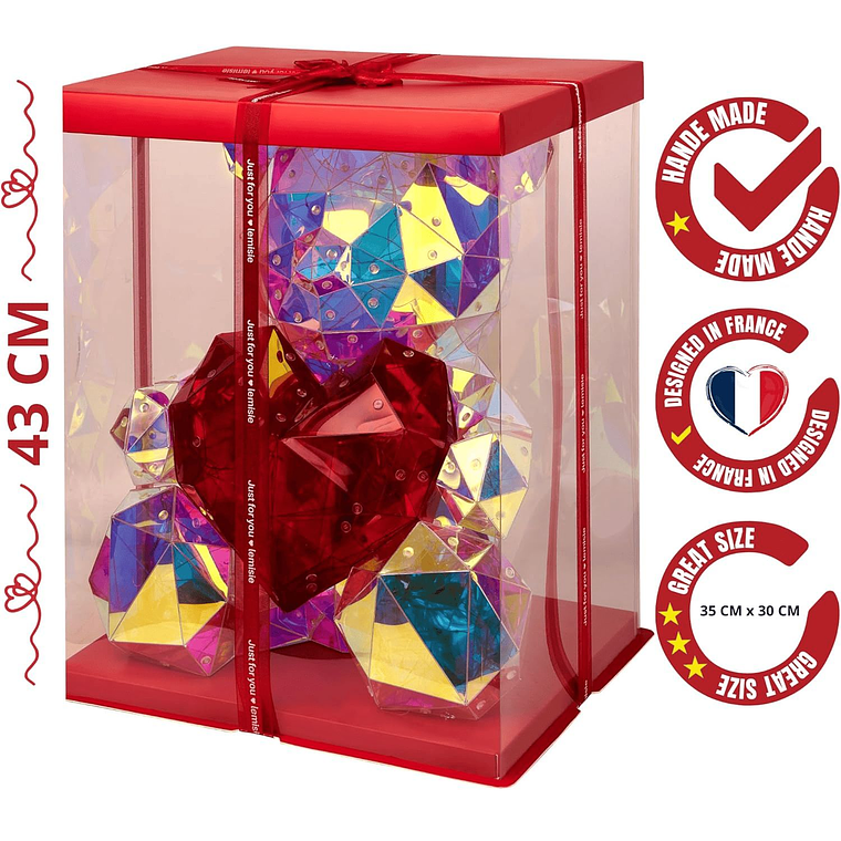 Oso Corazon con luz Led 40cm San Valentin Regalo 3