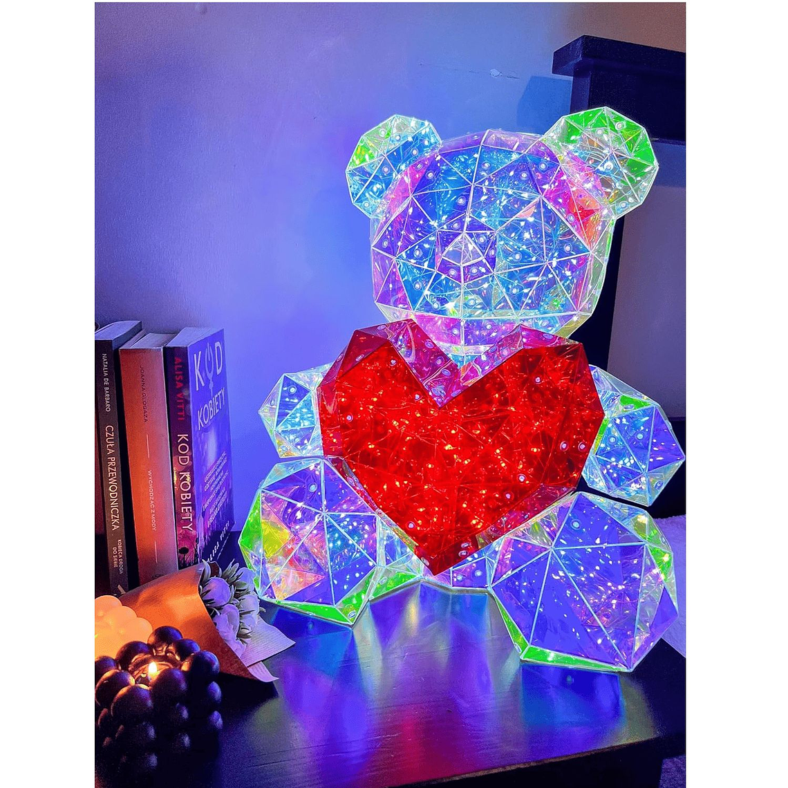 Oso Corazon con luz Led 40cm San Valentin Regalo 5