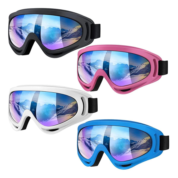 Antiparras Lente Ajustable Deportivo Protección Para Nieve Rosado 2