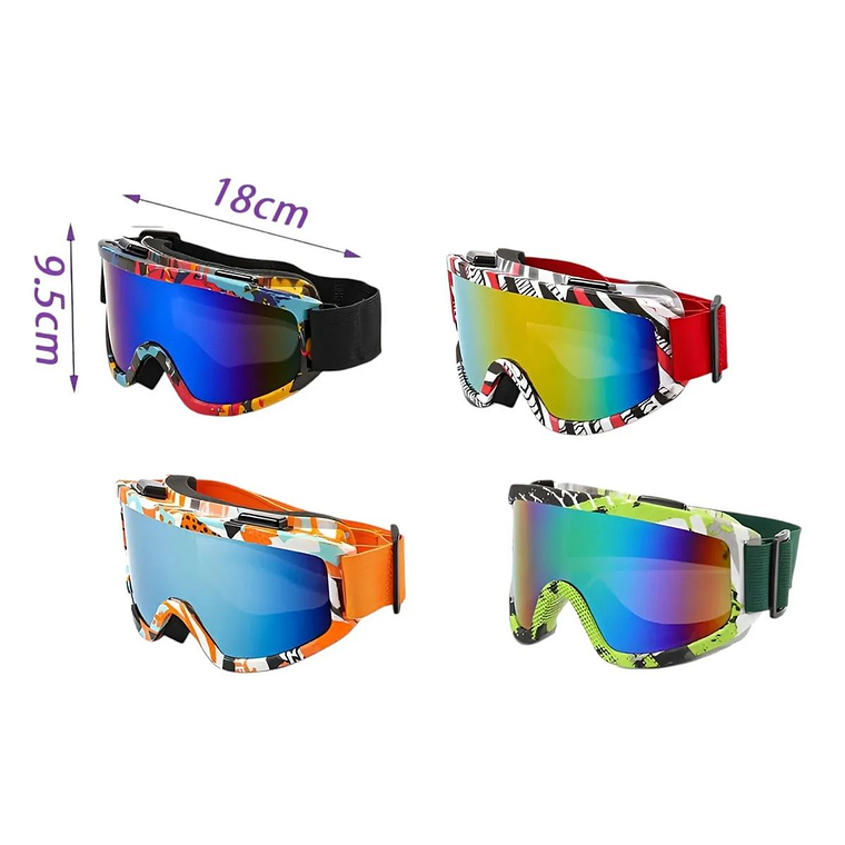 Gafas Antiparras Deportivas Uv Protección Esquí Variados Espejada 3