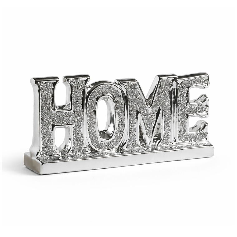 Adorno de cristal plateado brillante 2