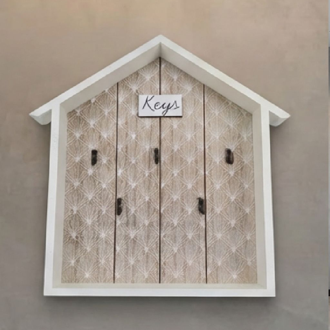 Porta Llaves De Pared Estante De Pared De Madera Con Ganchos 1